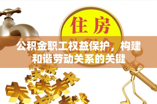 清溪公积金职工权益保护，构建和谐劳动关系的关键